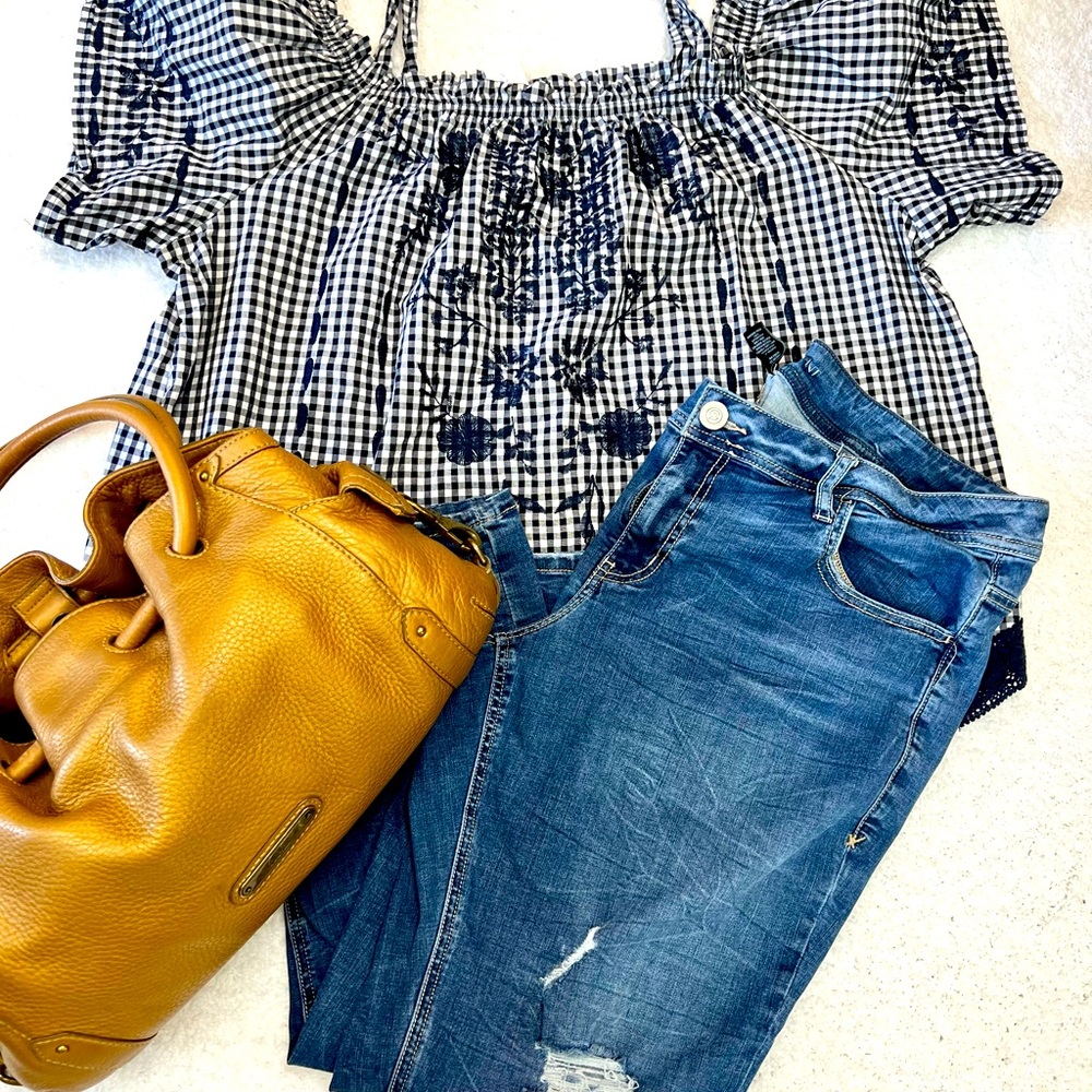 Knox Rose XXL Top, Lane Bryant Genius Fit Jeans size 18, Cole Haan bag!!